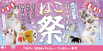 ねこ祭りフェア開催中!